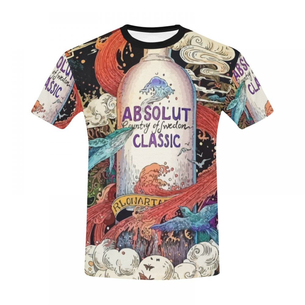 Tee-shirt Court Art Numérique Absolut Classique Hommes