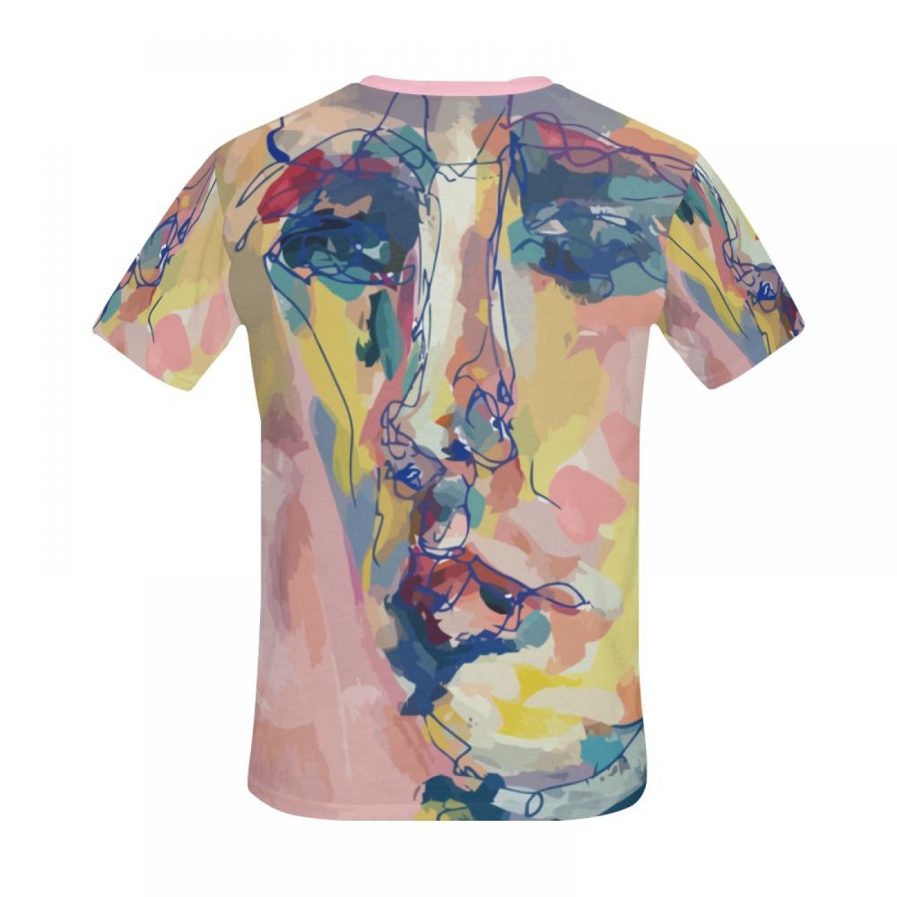 Tee-shirt Court Art Numérique Dame Rose Hommes