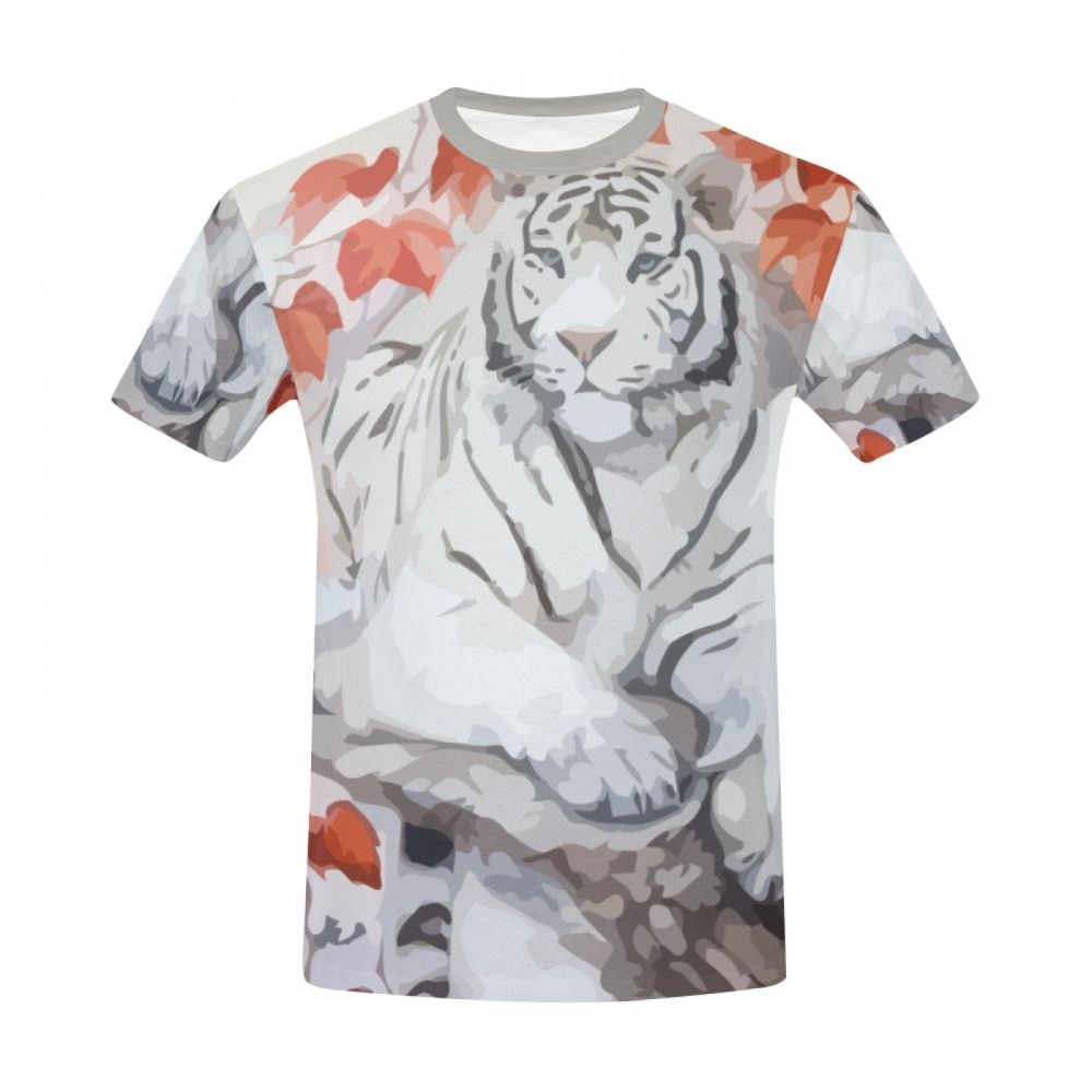 Tee-shirt Court Art Abstrait Tiger Courtship Hommes