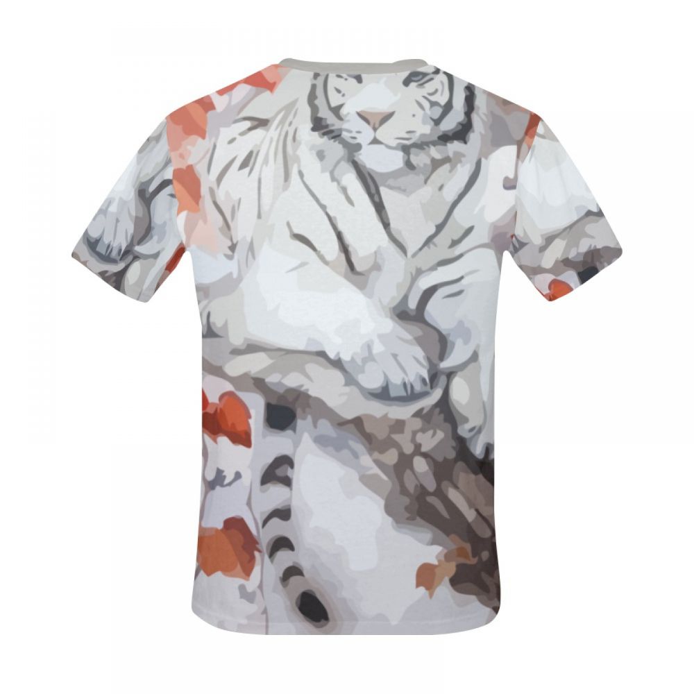 Tee-shirt Court Art Abstrait Tiger Courtship Hommes