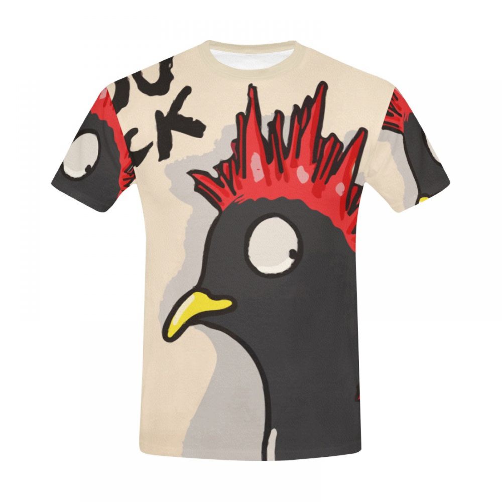 Tee-shirt Court Art You Rock Poulet Hommes