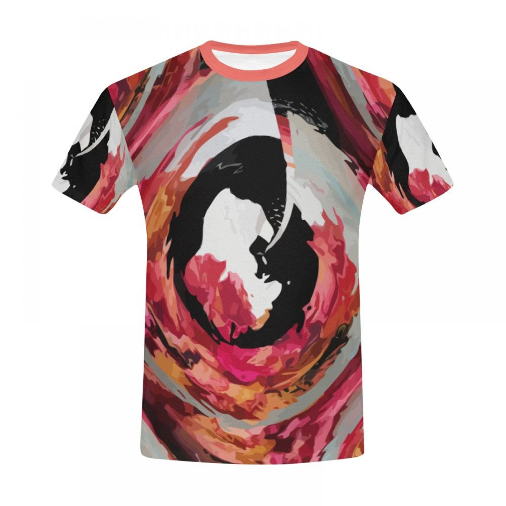 Tee-shirt Court Art Numérique Amour Tourbillon Hommes