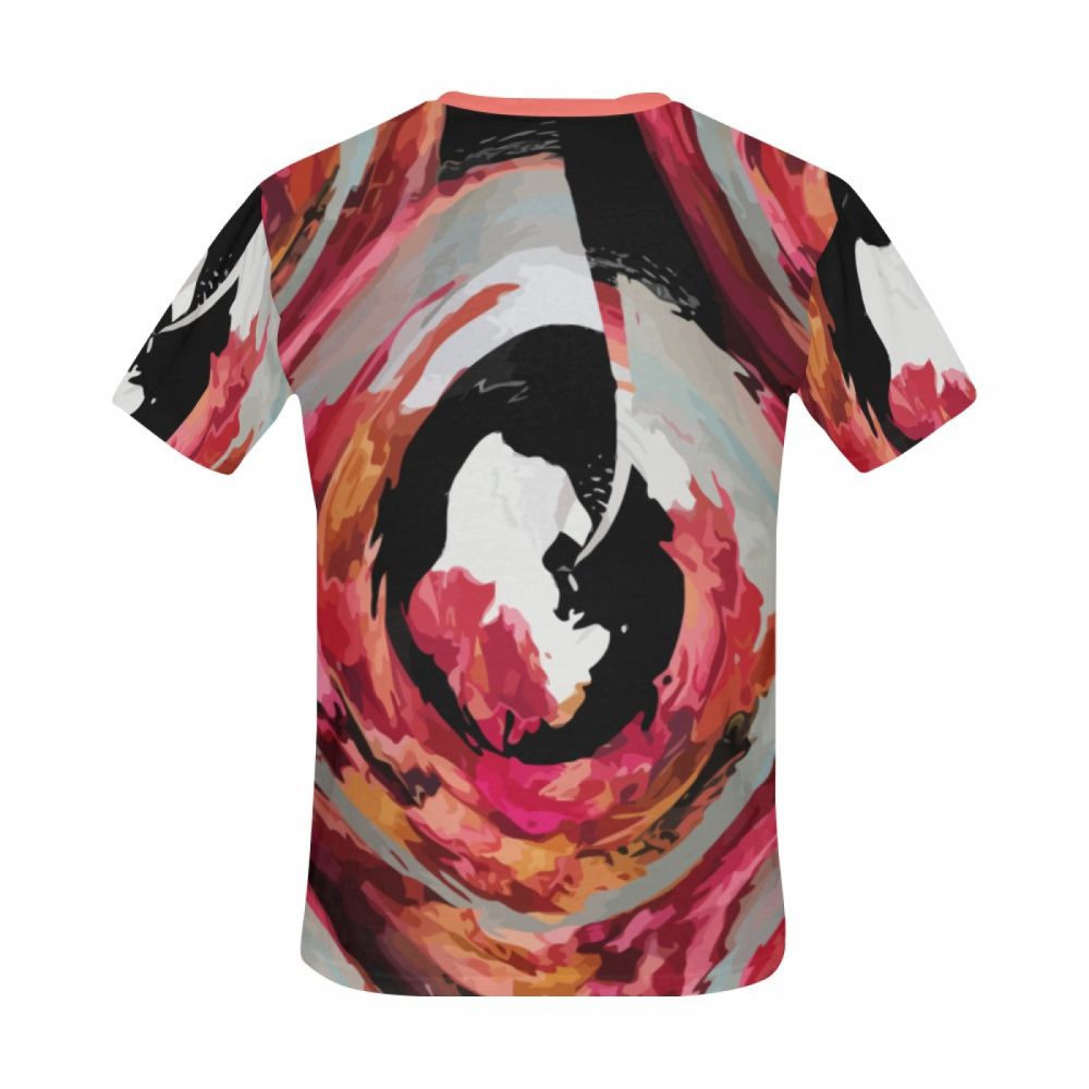 Tee-shirt Court Art Numérique Amour Tourbillon Hommes