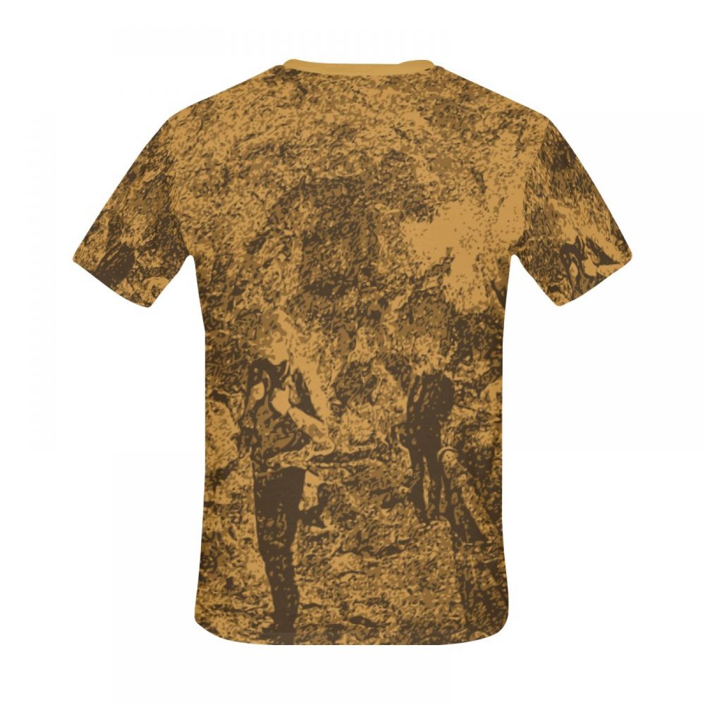 Tee-shirt Court Art Digital Hommes Bruns Hommes