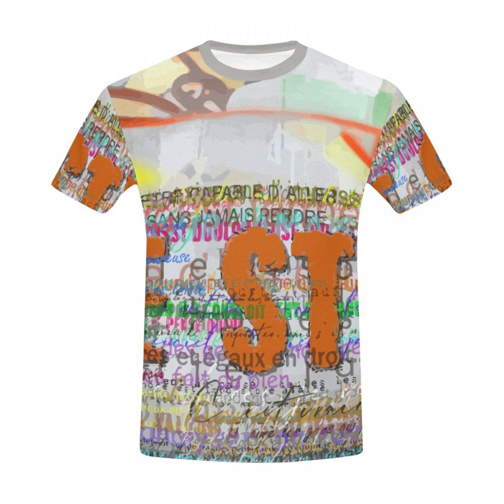 Tee-shirt Court Style De Vie De L'art Du Graffiti Hommes