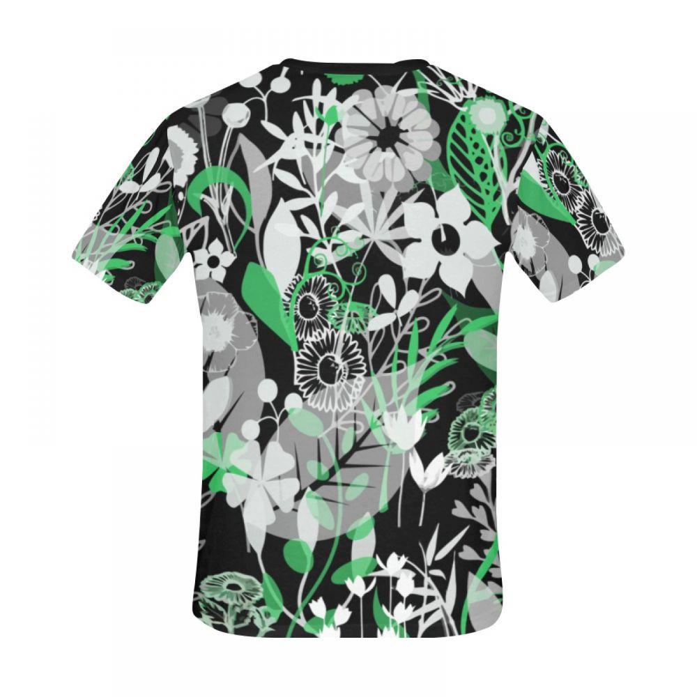 Tee-shirt Court Composition Florale Artistique Hommes