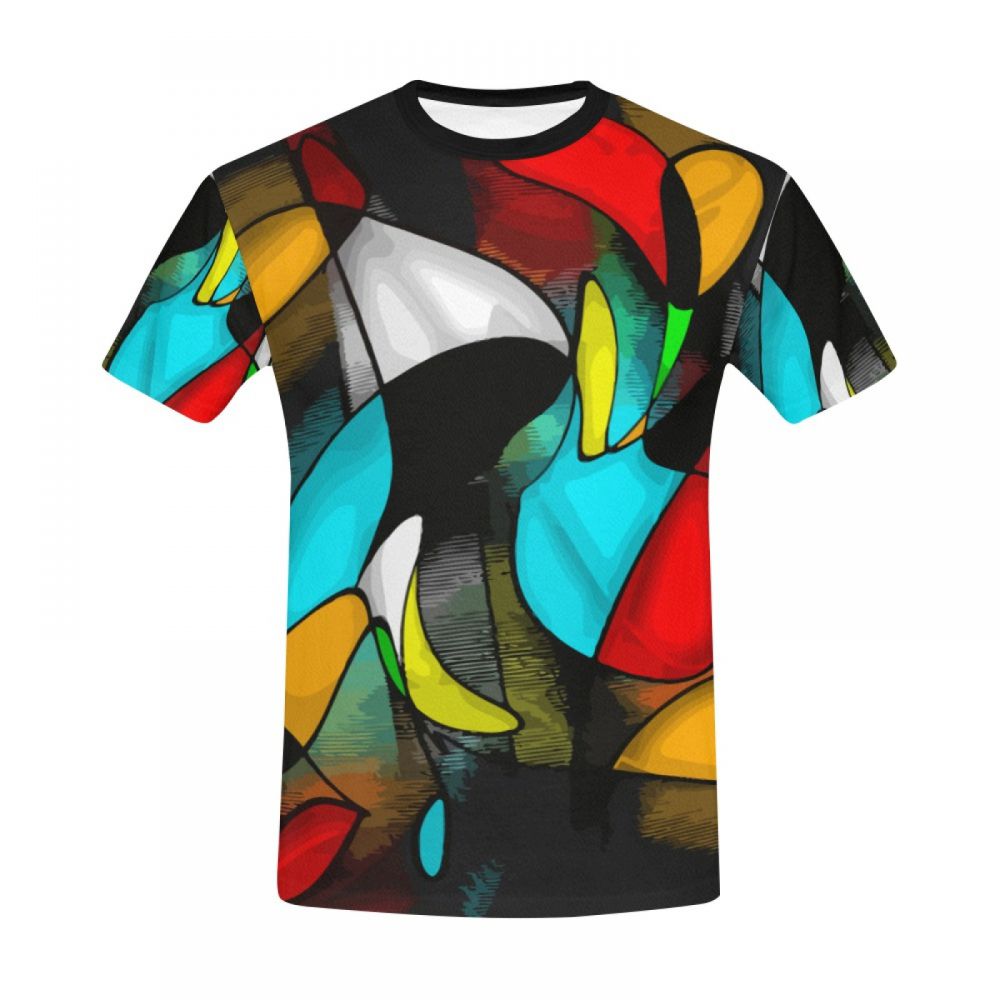 Tee-shirt Court Art Abstrait Amour Fou Hommes