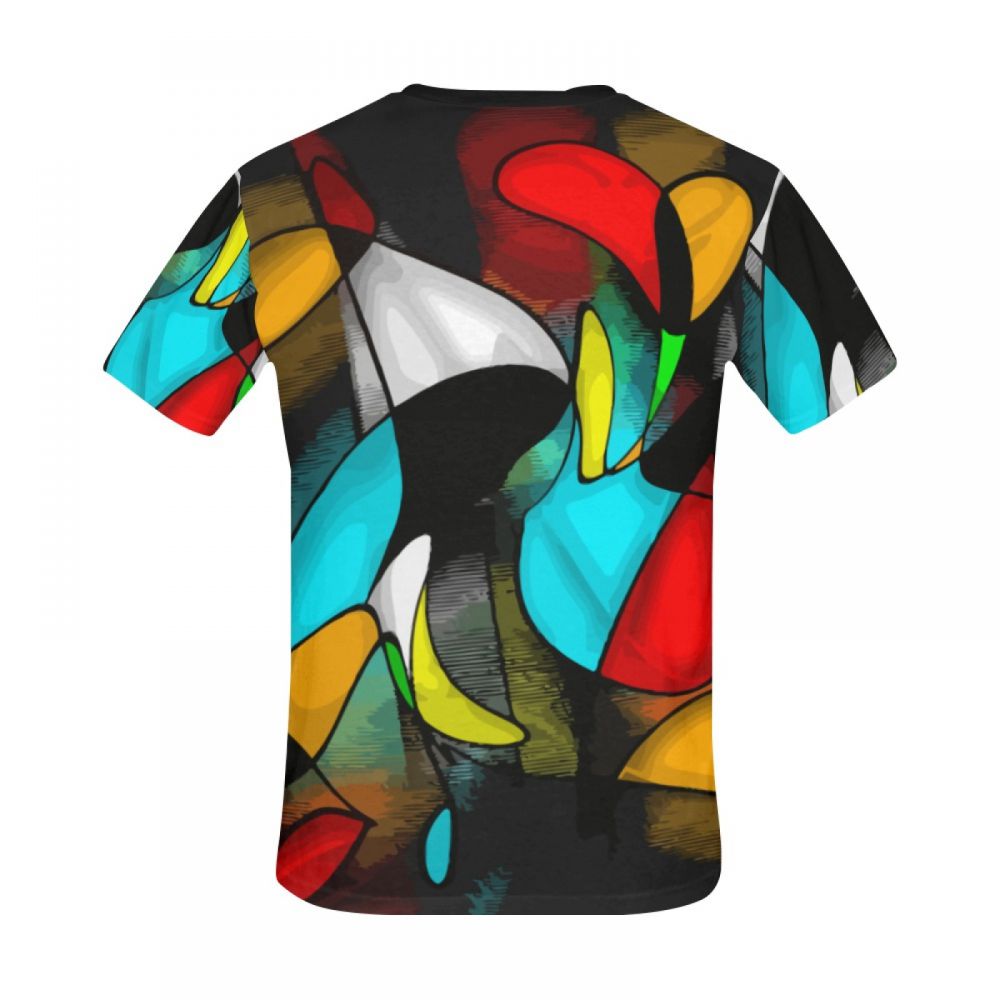 Tee-shirt Court Art Abstrait Amour Fou Hommes