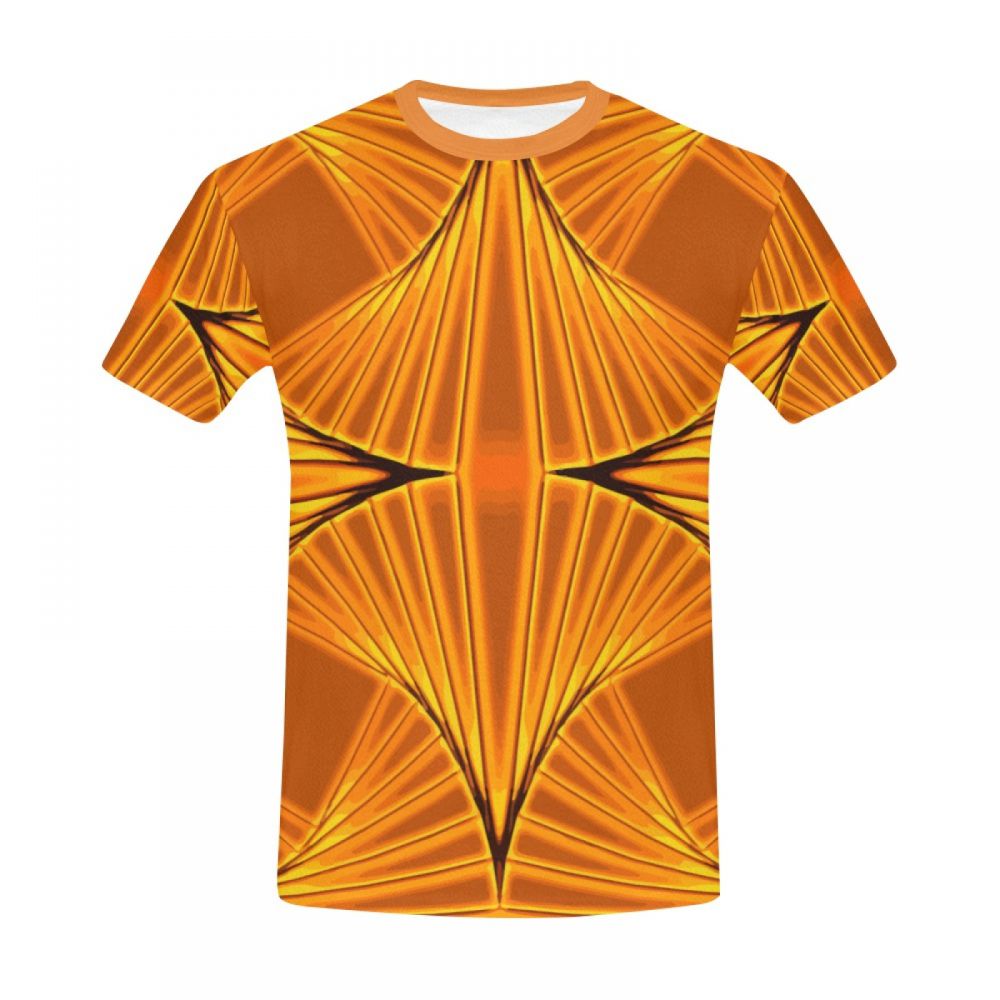 Tee-shirt Court Art Abstrait Disco Or Hommes