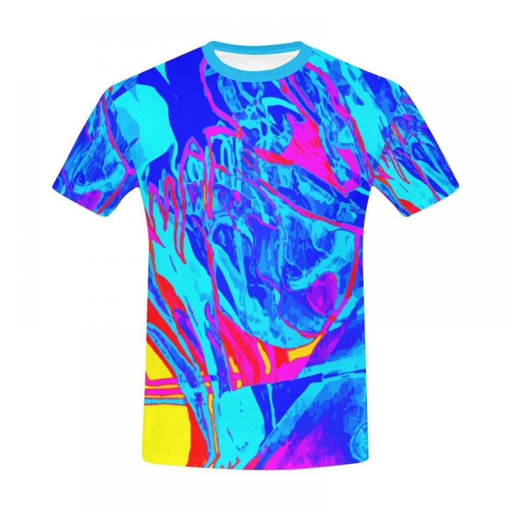 Tee-shirt Court L'art Abstrait Souffre Hommes