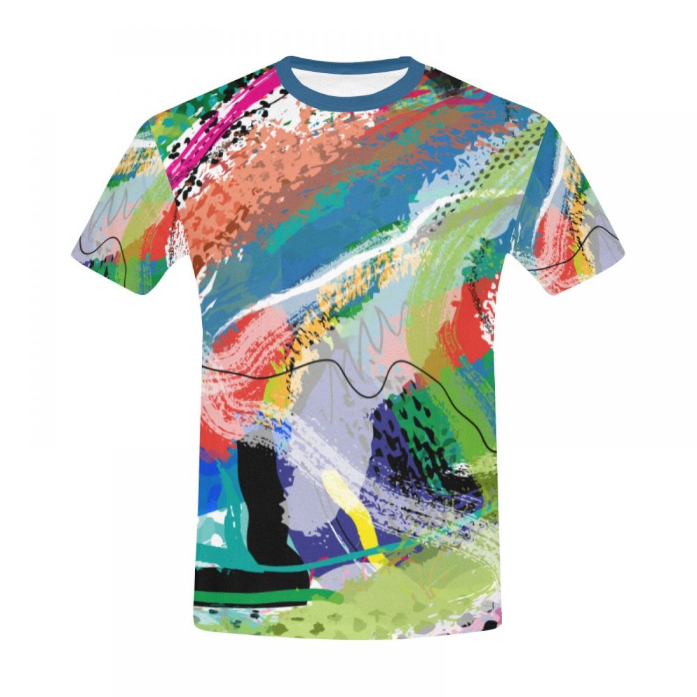 Tee-shirt Court Le Printemps De L'art Abstrait Arrive Hommes