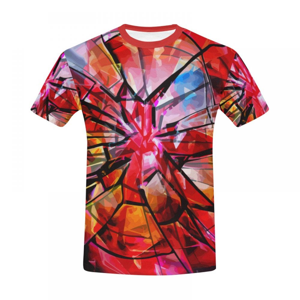 Tee-shirt Court Art Abstrait âme Brisée Hommes