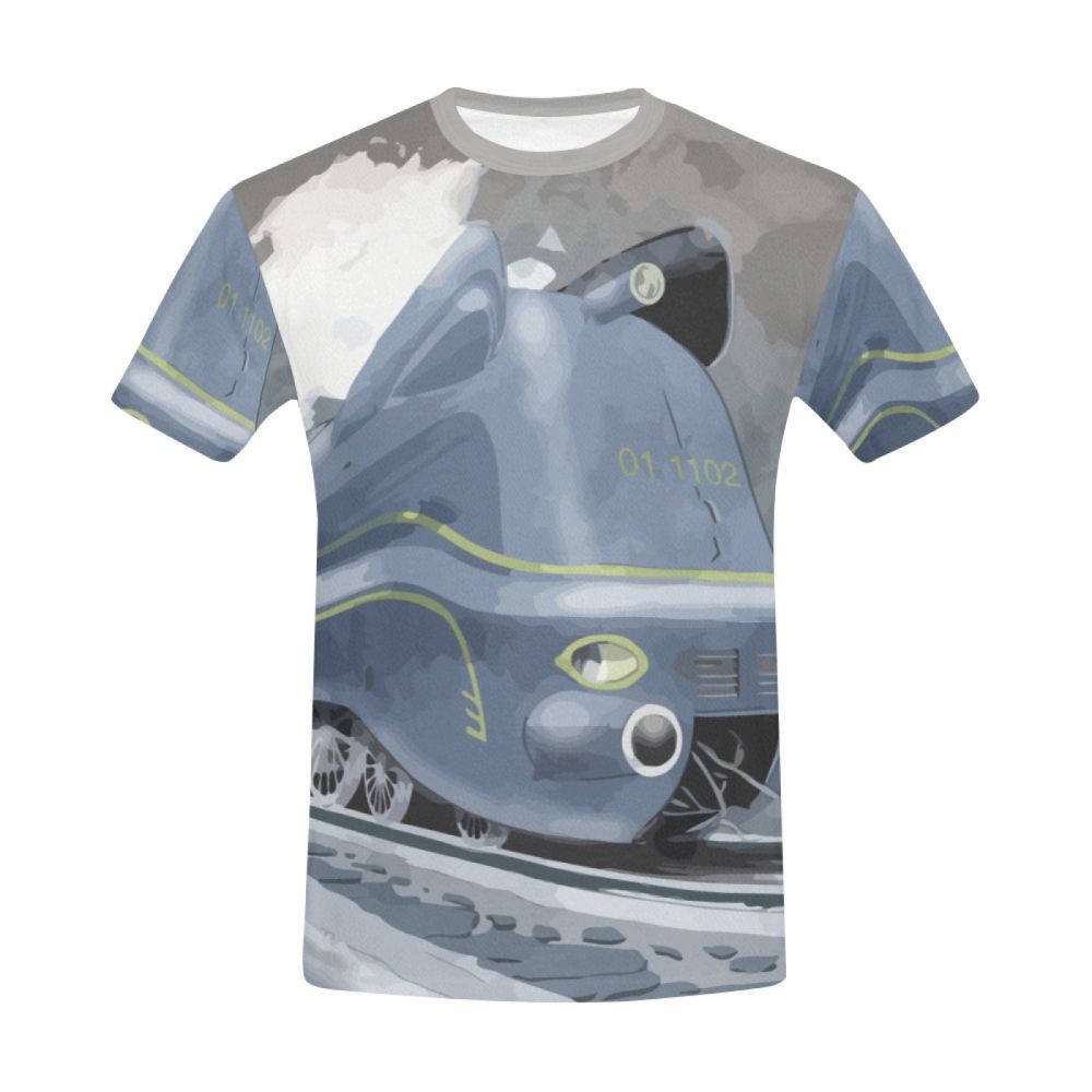 Tee-shirt Court Locomotive D'art Classique Hommes