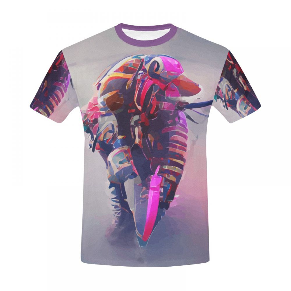 Tee-shirt Court Futur Art Conceptuel Robot Hommes