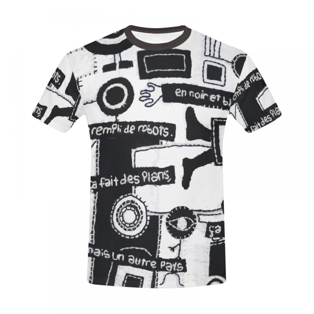 Tee-shirt Court Artez Votre Pays En Noir Et Blanc Hommes