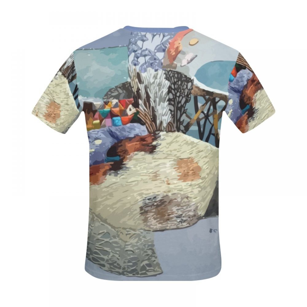 Tee-shirt Court Art Campagne Givre Et Soleil Hommes