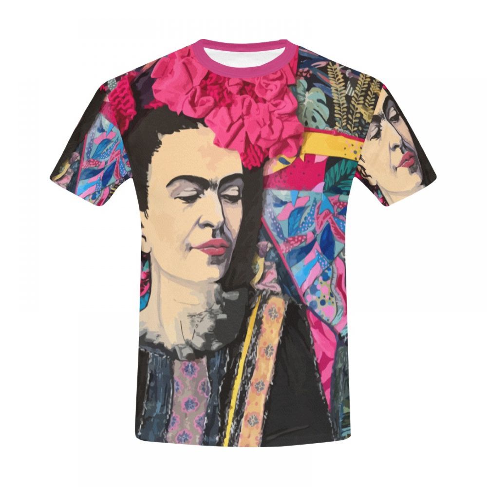 Tee-shirt Court Illustrations De Personnages Frida Kahlo Hommes