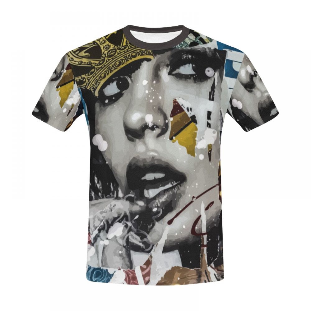 Tee-shirt Court Art Graffiti Glamour Reine Hommes