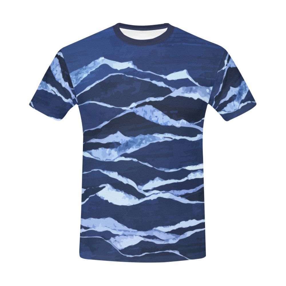 Tee-shirt Court Art Abstrait Sommet De La Montagne Hommes