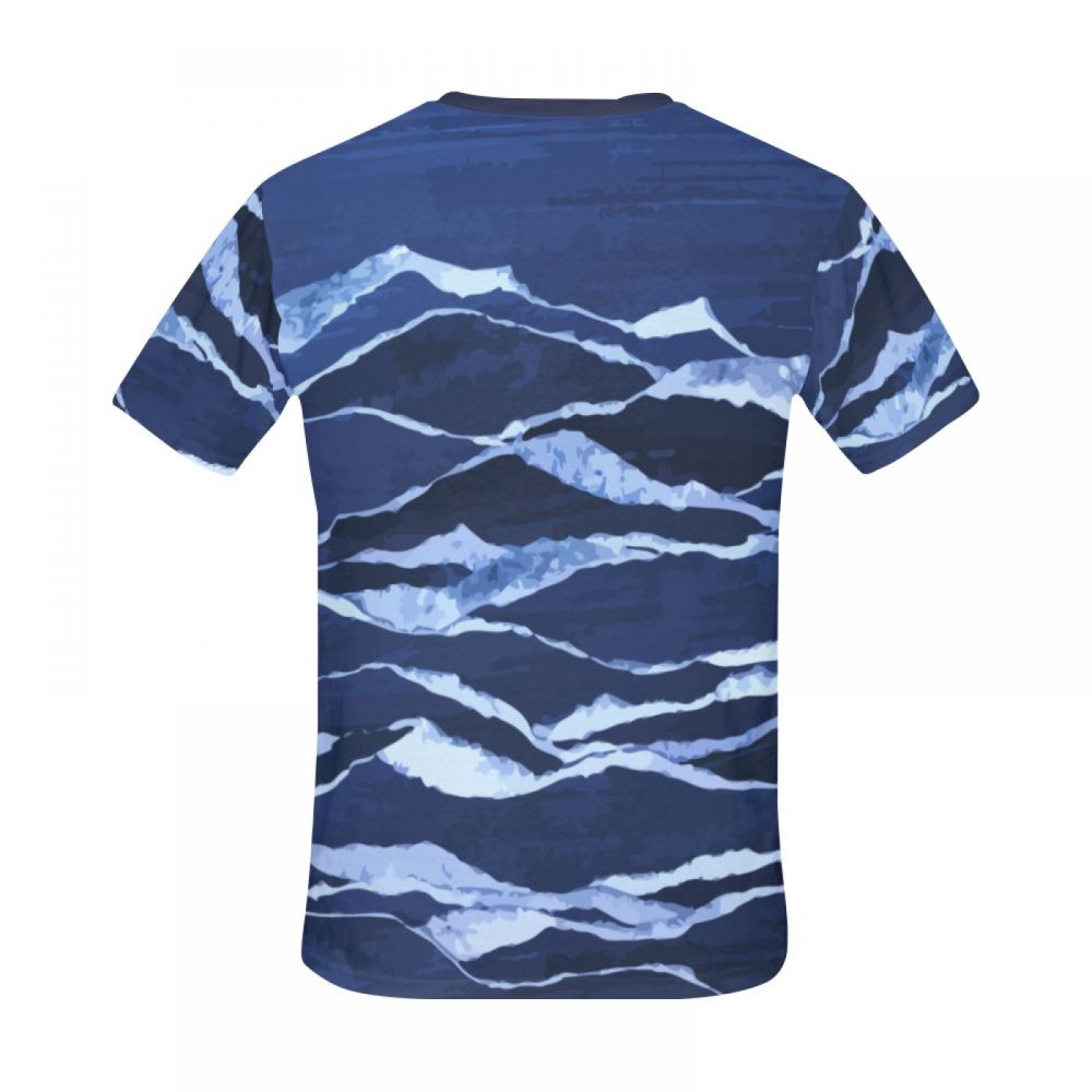 Tee-shirt Court Art Abstrait Sommet De La Montagne Hommes