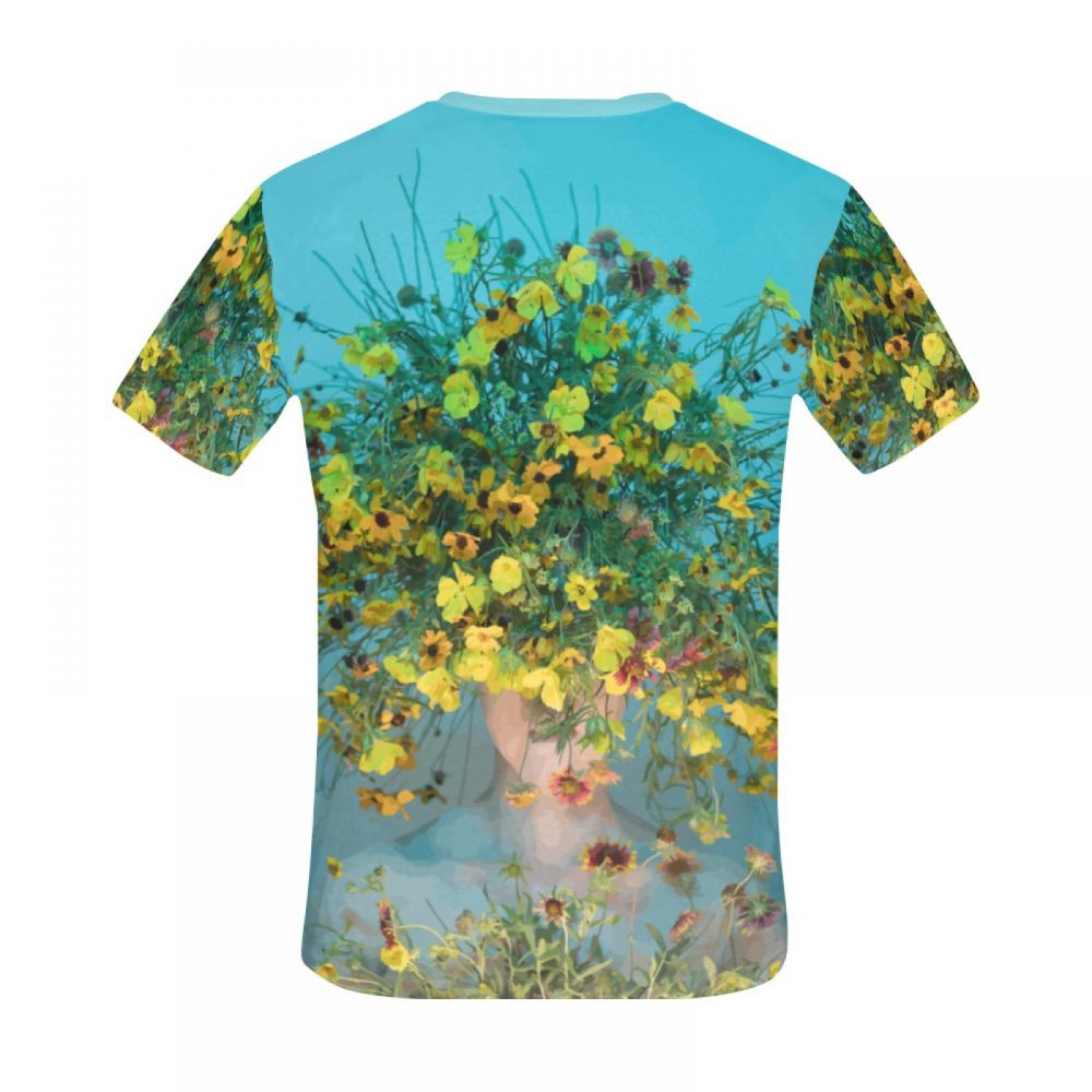 Tee-shirt Court Serre-tête Femme Art Surréaliste Fleurs Hommes