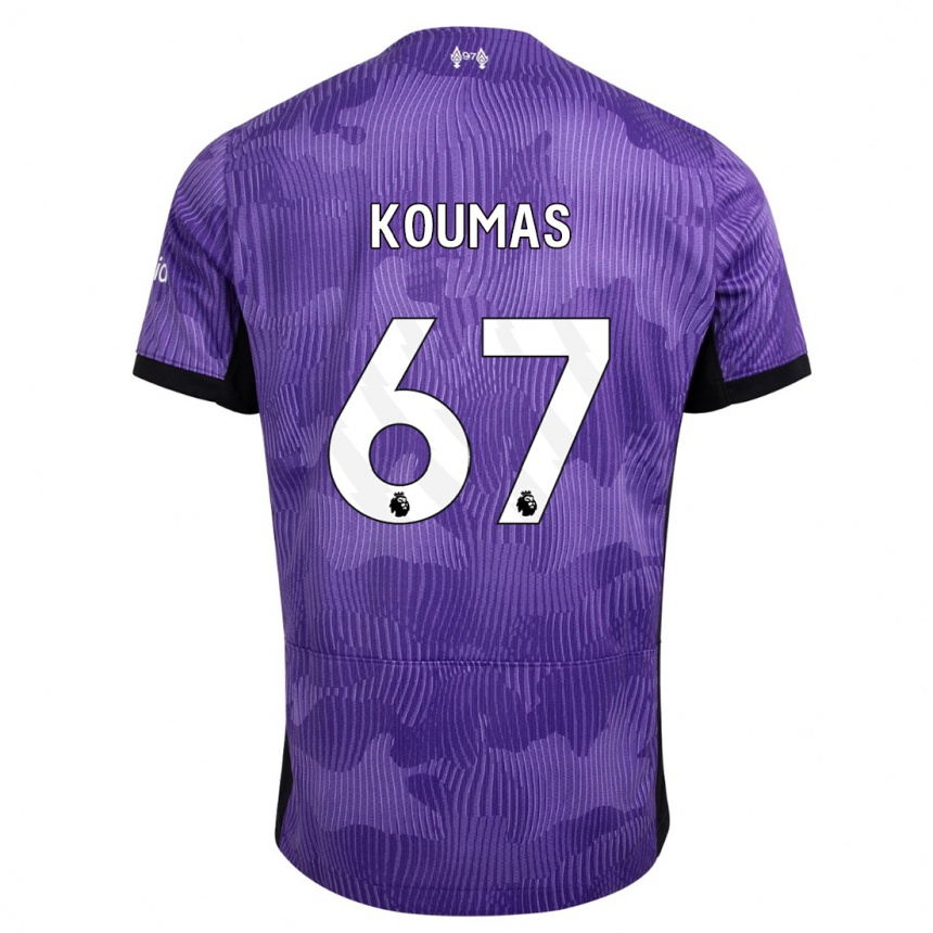 Enfant Football Maillot Lewis Koumas #67 Violet Troisieme 2023/24