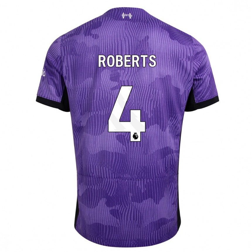 Enfant Football Maillot Rhiannon Roberts #4 Violet Troisieme 2023/24