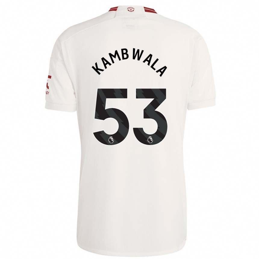 Enfant Football Maillot Willy Kambwala #53 Blanc Troisieme 2023/24