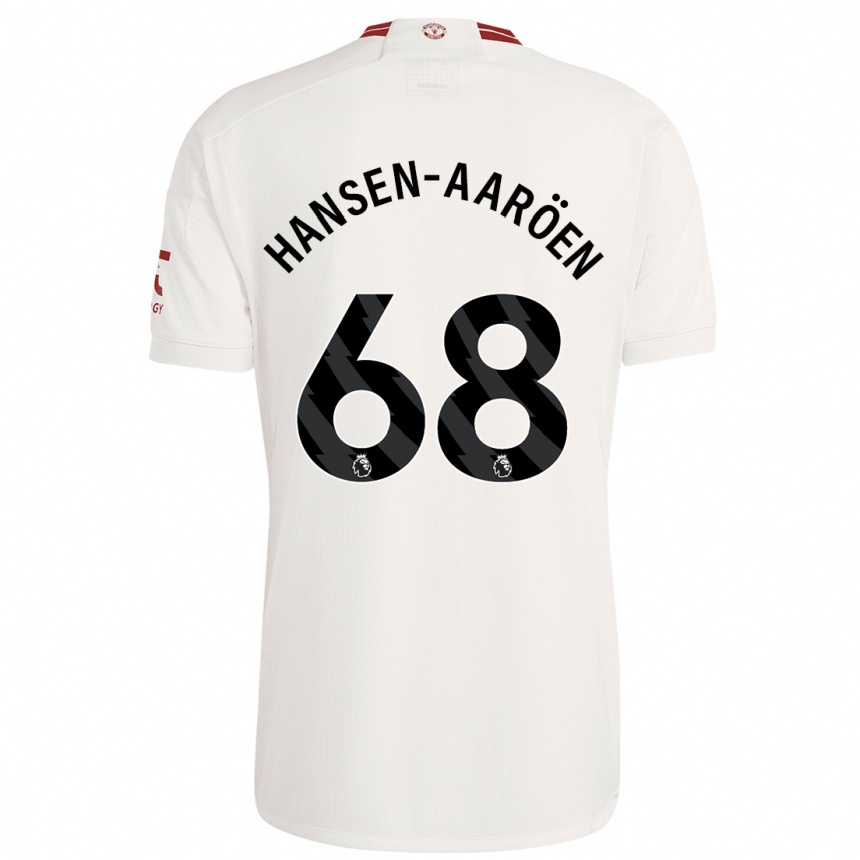 Enfant Football Maillot Isak Hansen-Aaröen #68 Blanc Troisieme 2023/24