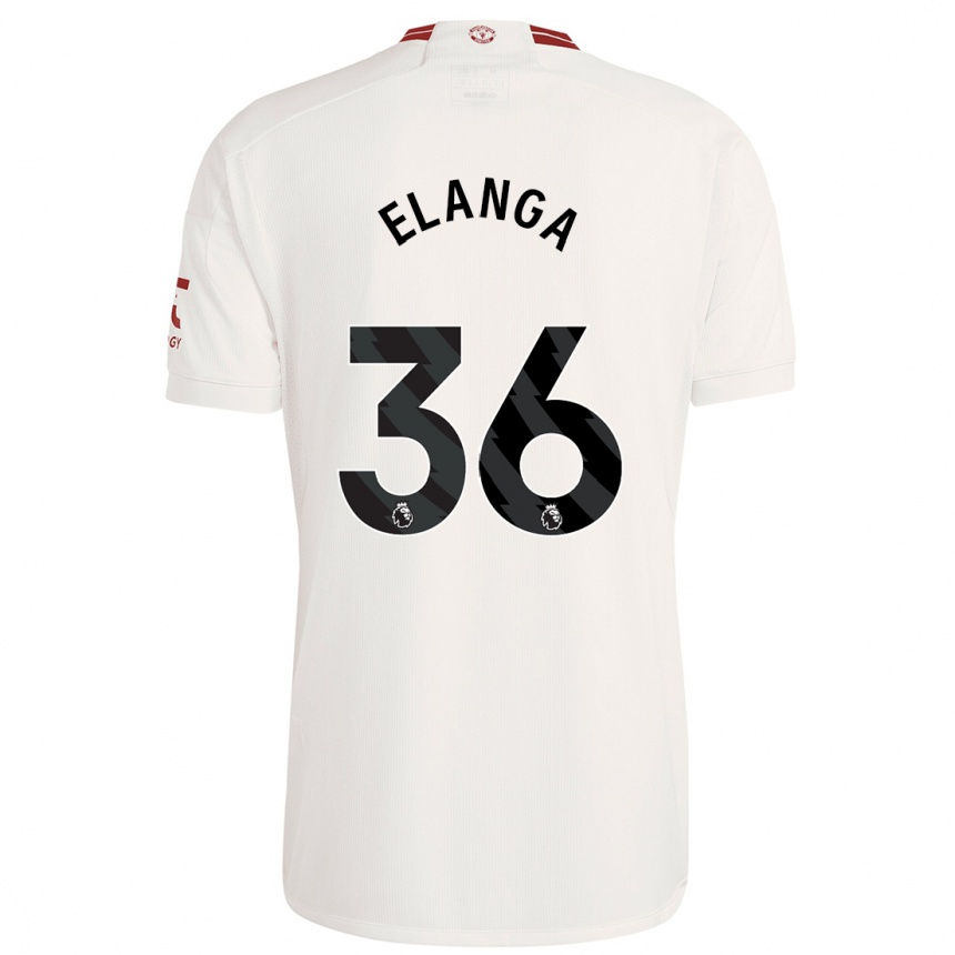 Enfant Football Maillot Anthony Elanga #36 Blanc Troisieme 2023/24