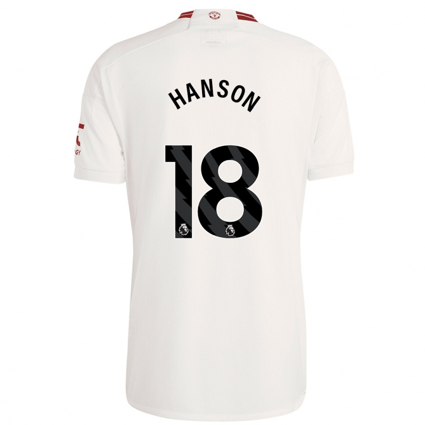 Enfant Football Maillot Kirsty Hanson #18 Blanc Troisieme 2023/24