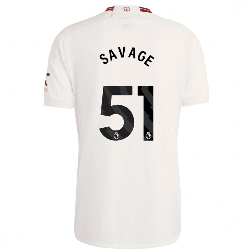 Enfant Football Maillot Charlie Savage #51 Blanc Troisieme 2023/24