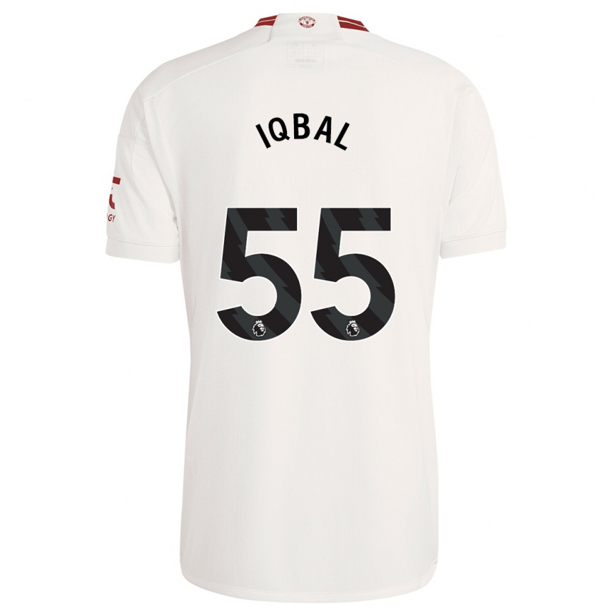 Enfant Football Maillot Zidane Iqbal #55 Blanc Troisieme 2023/24