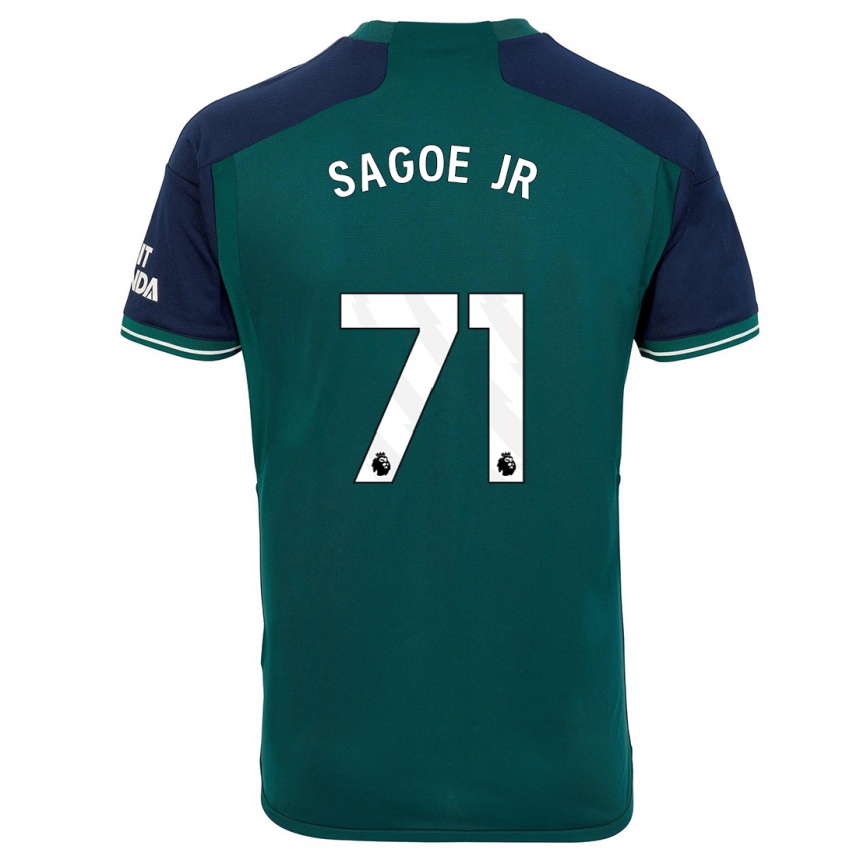 Enfant Football Maillot Charles Sagoe Jr #71 Vert Troisieme 2023/24