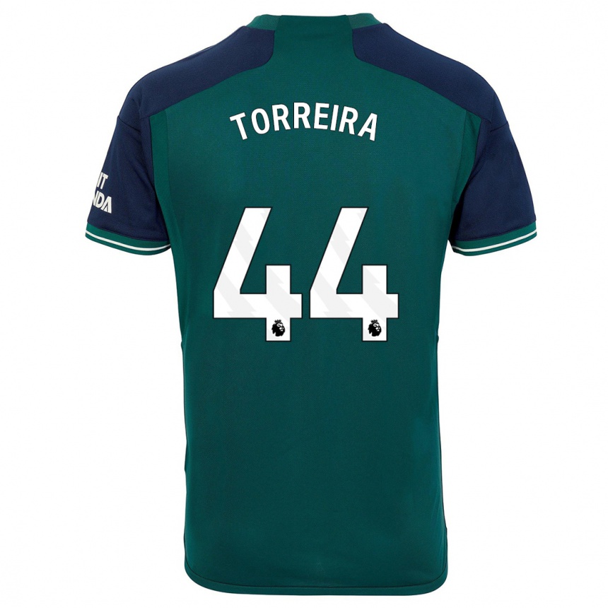 Enfant Football Maillot Lucas Torreira #44 Vert Troisieme 2023/24