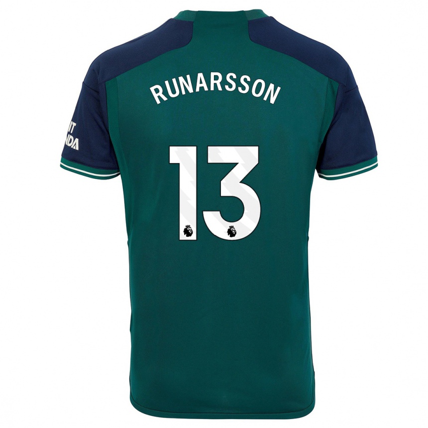 Enfant Football Maillot Runar Alex Runarsson #13 Vert Troisieme 2023/24