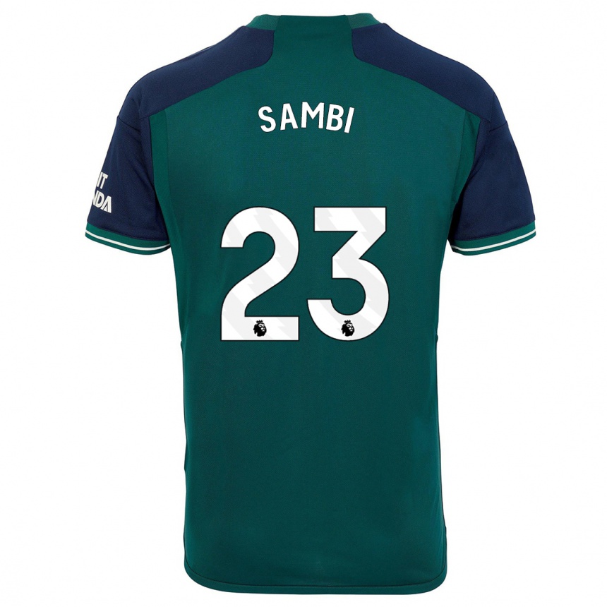 Enfant Football Maillot Albert Sambi Lokonga #23 Vert Troisieme 2023/24