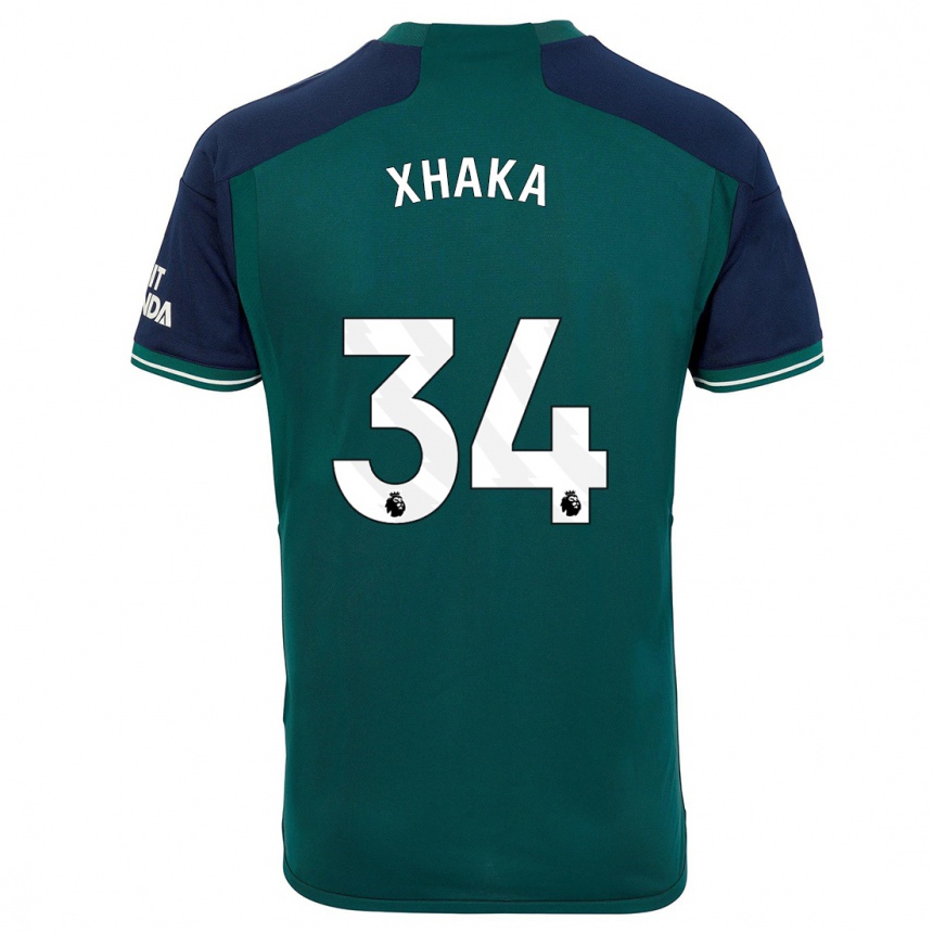 Enfant Football Maillot Granit Xhaka #34 Vert Troisieme 2023/24