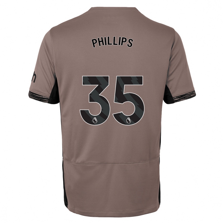 Enfant Football Maillot Ashley Phillips #35 Beige Foncé Troisieme 2023/24