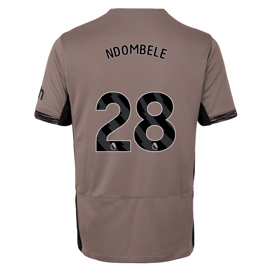 Enfant Football Maillot Tanguy Ndombele #28 Beige Foncé Troisieme 2023/24