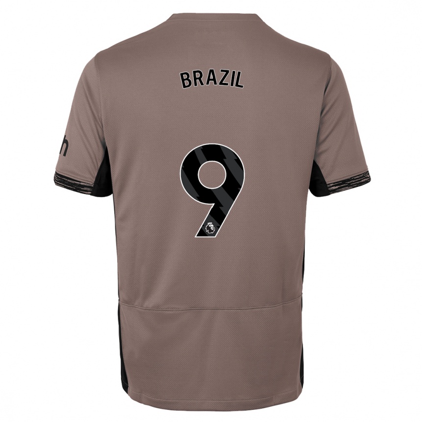 Enfant Football Maillot Ellie Brazil #9 Beige Foncé Troisieme 2023/24