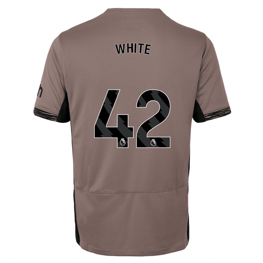 Enfant Football Maillot Harvey White #42 Beige Foncé Troisieme 2023/24