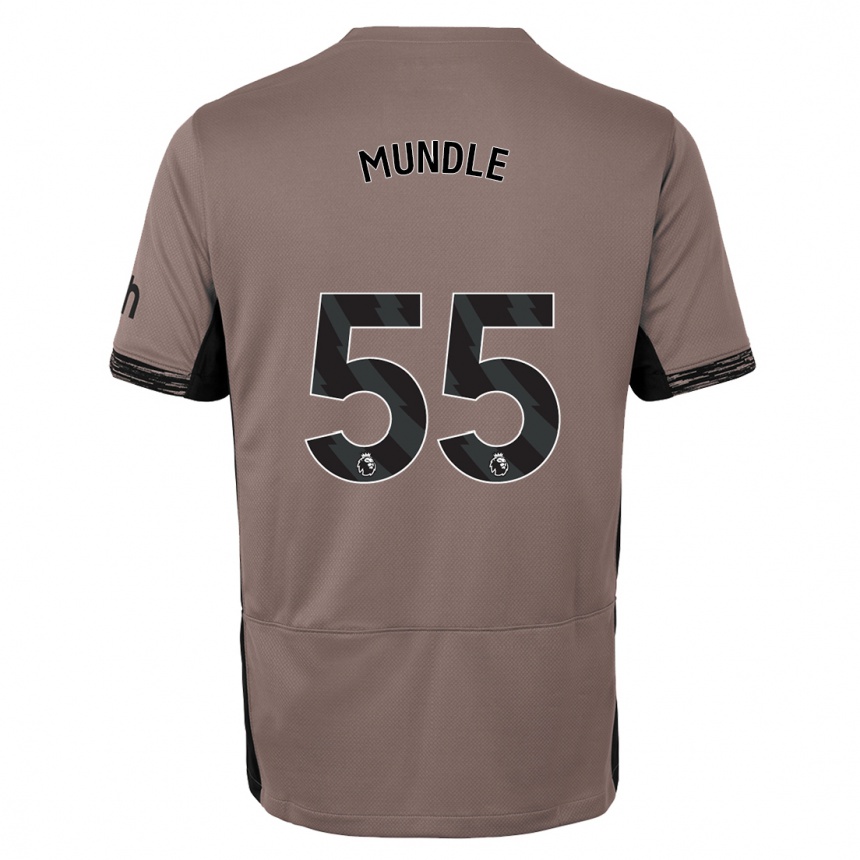 Enfant Football Maillot Romaine Mundle #55 Beige Foncé Troisieme 2023/24