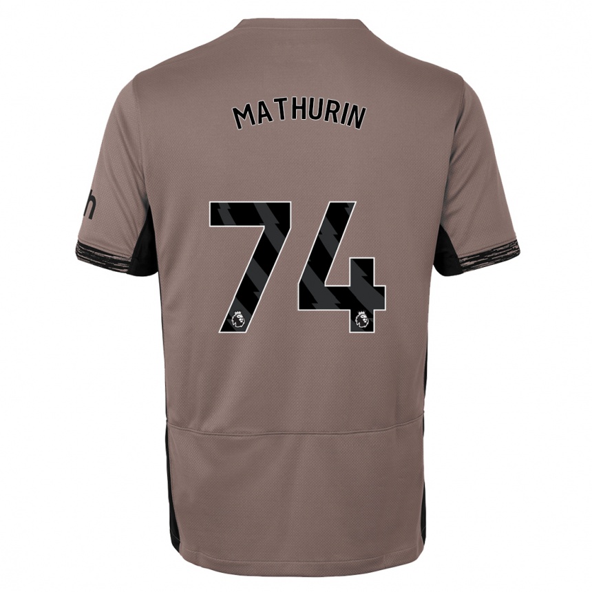 Enfant Football Maillot Roshaun Mathurin #74 Beige Foncé Troisieme 2023/24