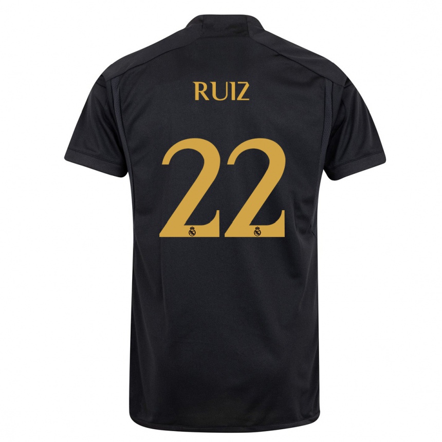 Enfant Football Maillot Ferran Ruiz #22 Noir Troisieme 2023/24