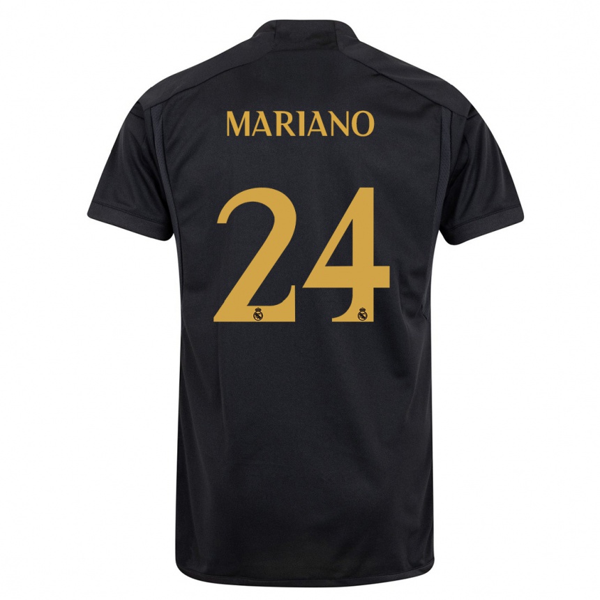 Enfant Football Maillot Mariano Diaz #24 Noir Troisieme 2023/24