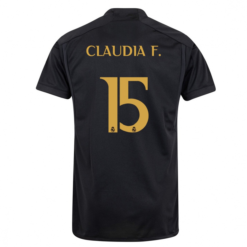 Enfant Football Maillot Claudia Florentino #15 Noir Troisieme 2023/24