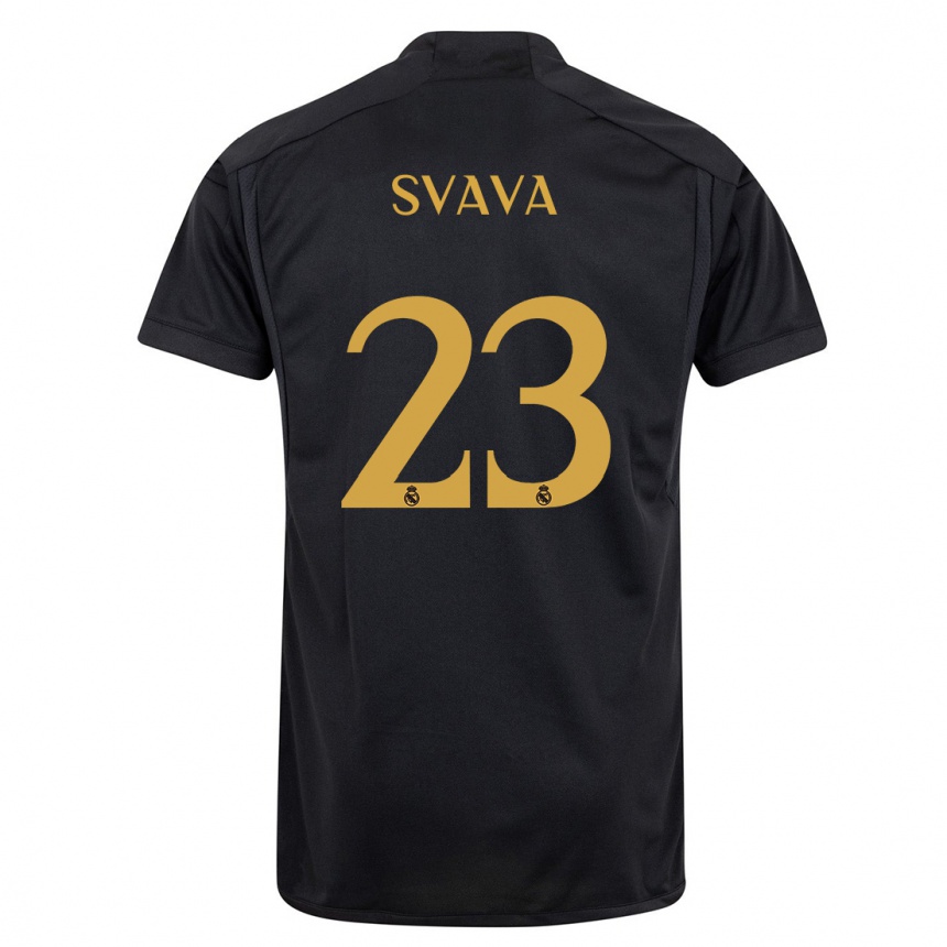 Enfant Football Maillot Sofie Svava #23 Noir Troisieme 2023/24