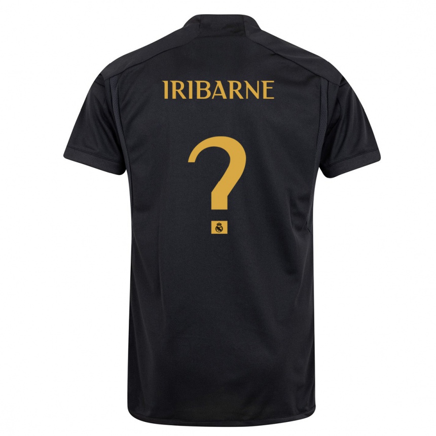 Enfant Football Maillot Bruno Iribarne #0 Noir Troisieme 2023/24