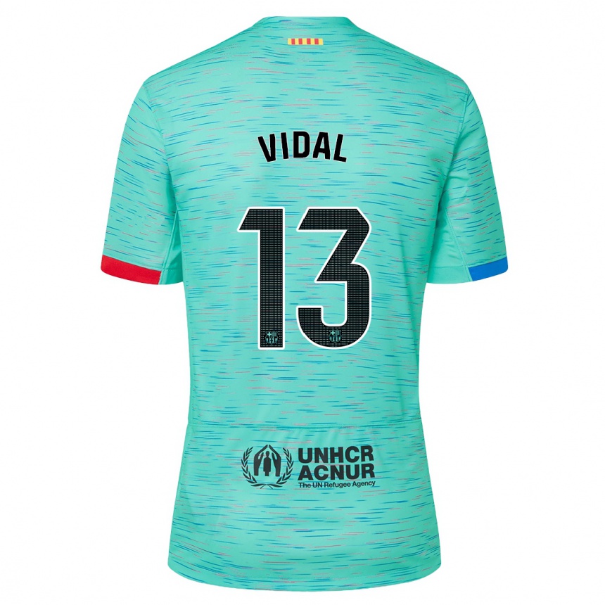 Enfant Football Maillot Marc Vidal #13 Aqua Clair Troisieme 2023/24